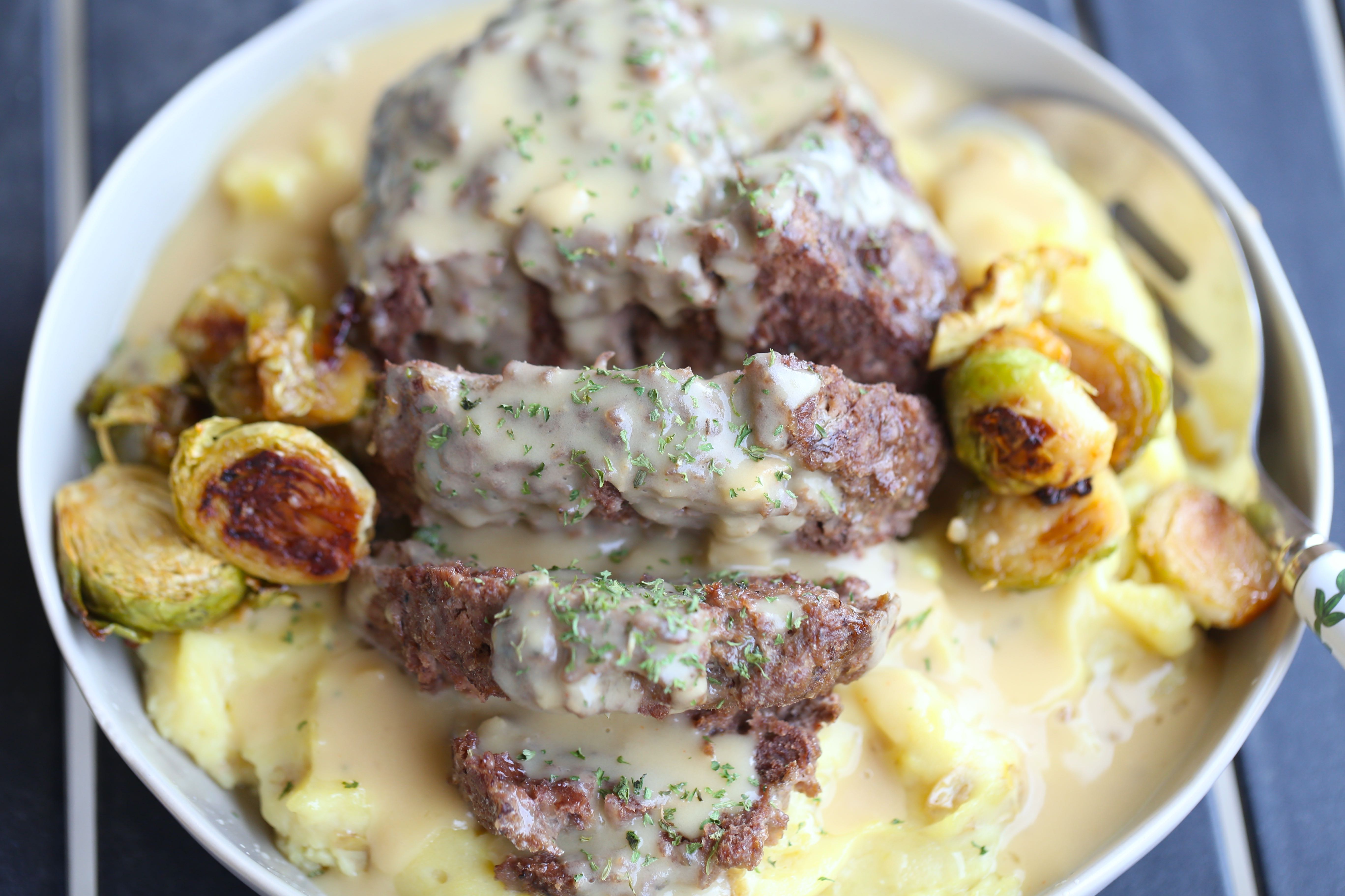 One Pot Instant Pot Meatloaf, Mashed Potatoes, and Gravy
