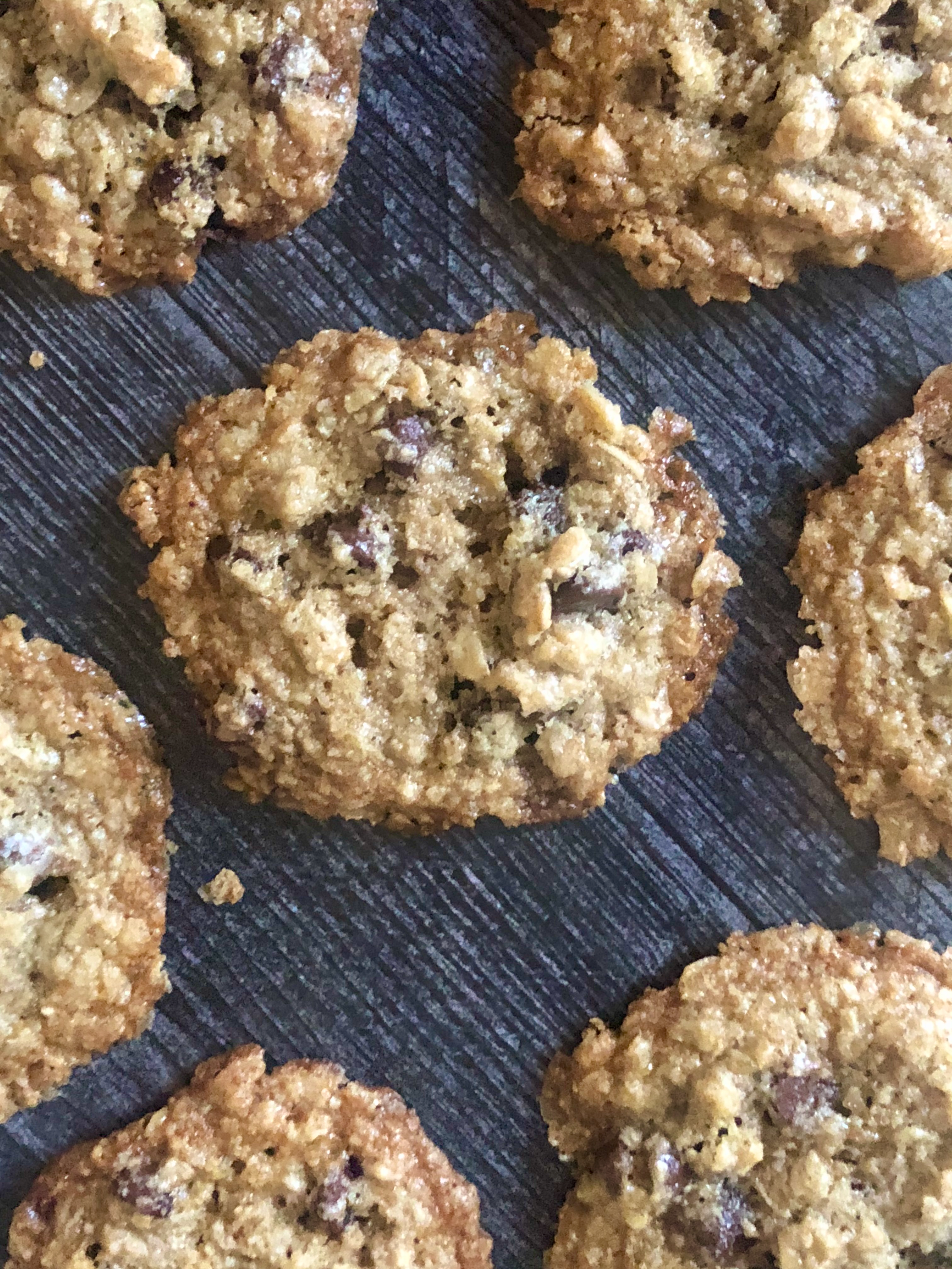 Gluten Free Egg Free Oatmeal Chocolate Chip Cookies