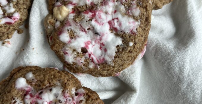 White Chocolate Peppermint Crunch Cookies