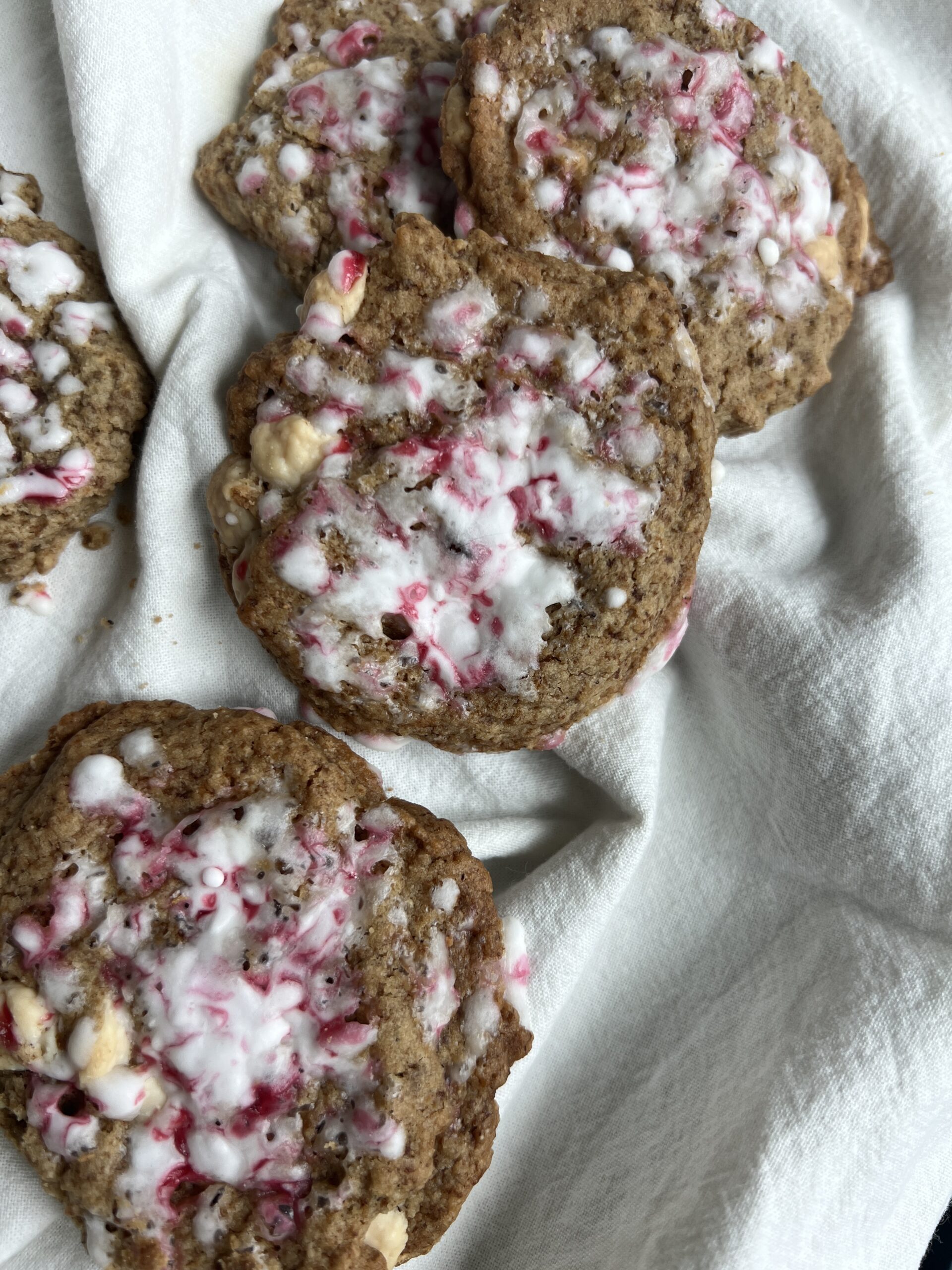 White Chocolate Peppermint Crunch Cookies