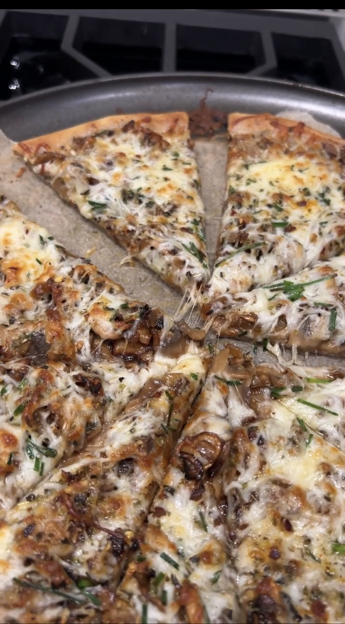Grain Free Mushroom Marsala Pizza